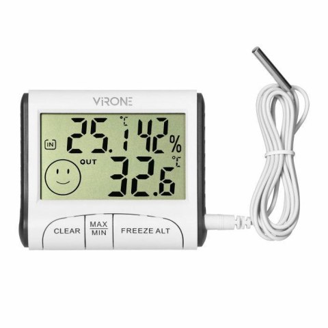 ORNO STACJA POGODOWA PRZEWODOWA TEMP, WILG, LCD &&