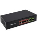 Przełącznik sieciowy SWITCH FAST ETHERNET PoE 4x RJ45 PoE 1x RJ45Uplink 1x SFP | 65W | 1000 Mb/s