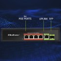Przełącznik sieciowy SWITCH FAST ETHERNET PoE 4x RJ45 PoE 1x RJ45Uplink 1x SFP | 65W | 1000 Mb/s