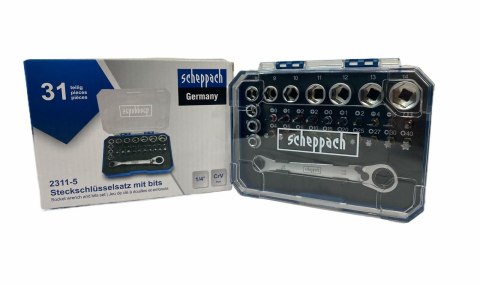 ZESTAW KLUCZY 31el. 1/4" /SCHEPPACH