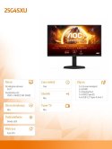 Monitor 25G4SXU 24.5 cala 300Hz Fast IPS HDMIx2 DP Pivot