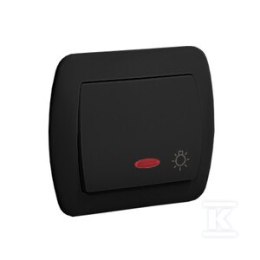 PRZYCISK ŚWIATŁO PODŚW. CZARNY AKORD