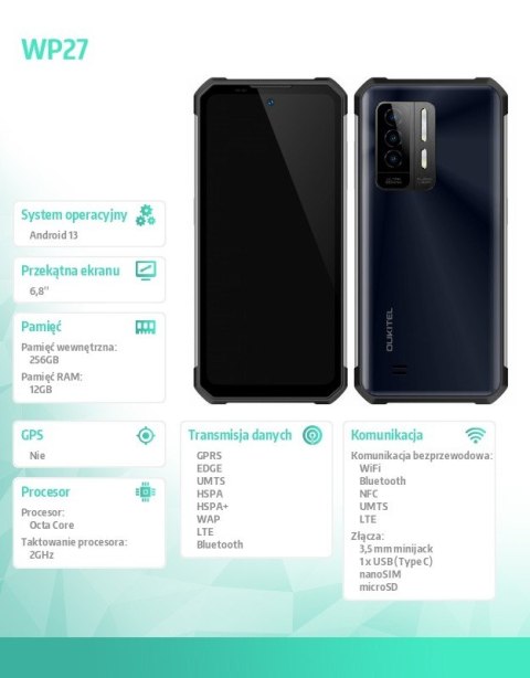 Smartfon WP27 12/256GB czarny