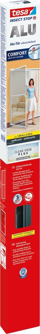 TESA MOSKITIERA DRZWI ALUM. RAMA ANTRACY T 1,0m x 2,2m COMFORT ...