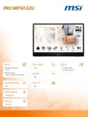 Monitor 15.6 cala PRO MP161 E2U LED/FHD/Flat/60Hz/szary