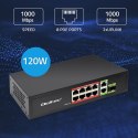 Przełącznik sieciowy SWITCH FAST Ethernet 8x RJ45 PoE 2x RJ45 Uplink 1x SFP | 120W | 1000Mb/s