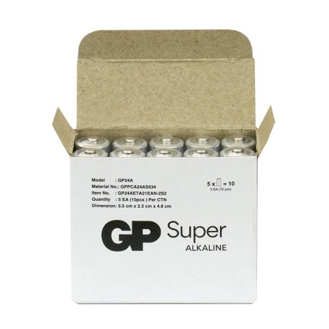 Baterie alkaliczne LR03/AAA GP SUPER 10szt. (G-TECH)