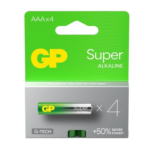 Baterie alkaliczne LR03/AAA GP SUPER 4szt. (G-TECH)