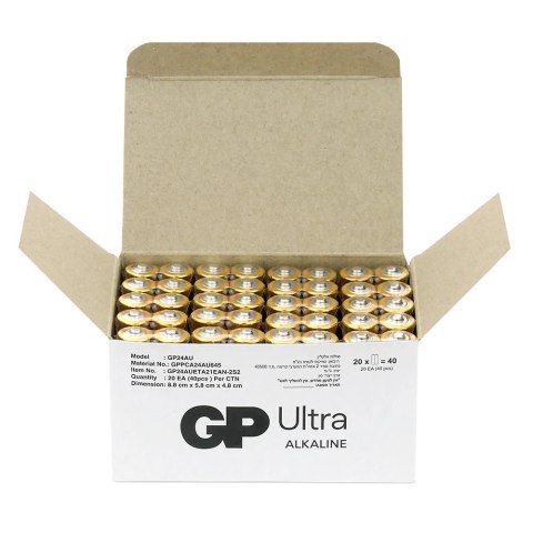 Baterie alkaliczne LR03/AAA GP ULTRA 40szt. (G-TECH)