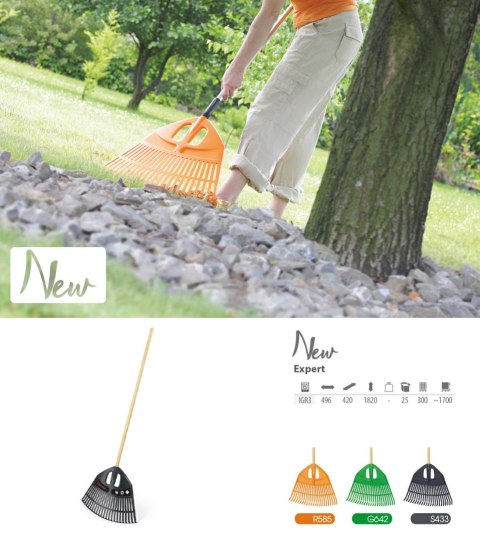 PP.GRABIE DO LIŚCI PLASTIK EXPERT ZIELONE