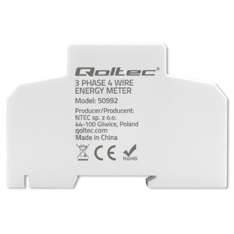 Trójfazowy elektroniczny licznik | miernik zużycia energii na szynę DIN | 400V | 100A | LCD | 4P