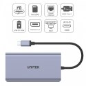 HUB USB-C 2x USB 3.1, HDMI 2.0, DP 1.4, RJ45, SD, PD 100W; D1056A