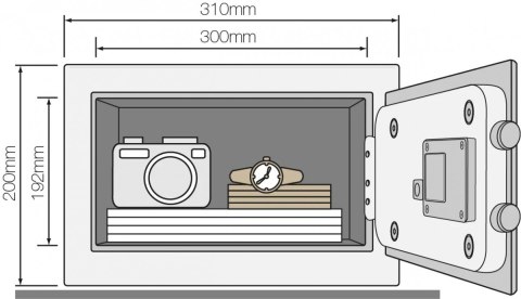 Sejf podstawowy YEC kompaktowy z alarmem