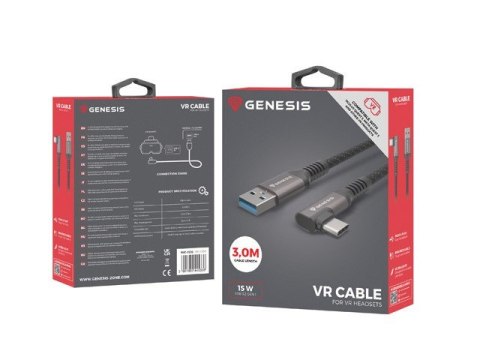 Kabel USB-C M ->USB-A M 3.2GEN1 3M 5GBS PD15W VR