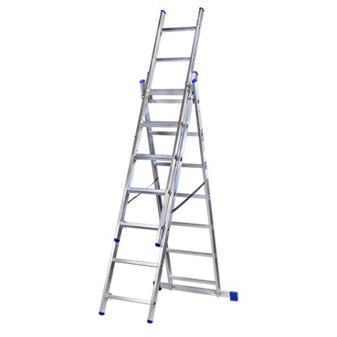 KASTOM DRABINA ALUMINIOWA 3x 8 STOPNI 150KG VHR