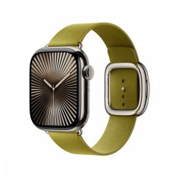 Pasek w kolorze zieleni Chartreuse z klamrą nowoczesną do koperty 42 mm - rozmiar L