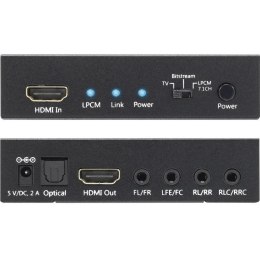 HDMI 4K audio extractor SPDIF Toslink, 4x Jack 3.5mm, LPCM 5.1CH / 7.1CH