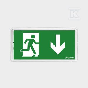 OPR.EXIT M LED IP65 1W 1H 2-ZAD.AT