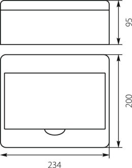Rozdzielnica n/t RN-8 Fala (N+PE) IP40 200x234x95mm, biała | 7.2 Elektro-Plast Opatówek