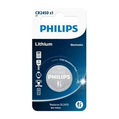 PHILIPS Jednorazowa litowa baterie CR2450, 1-pack