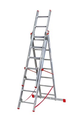 KASTOM DRABINA ALUMINIOWA 3x14 STOPNI 150KG VHR