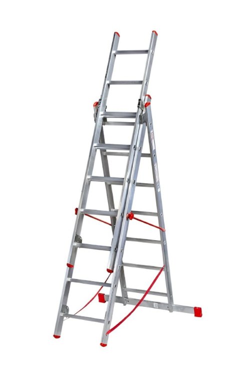 KASTOM DRABINA ALUMINIOWA 3x 8 STOPNI 150KG VHR