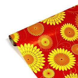 Papier ozdobny, kwiaty, mix kolorów, 70x300cm, EOL