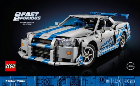 Klocki Technic 42210 Samochód Nissan Skyline GT-R (R34) z filmu Za szybcy, za wściekli