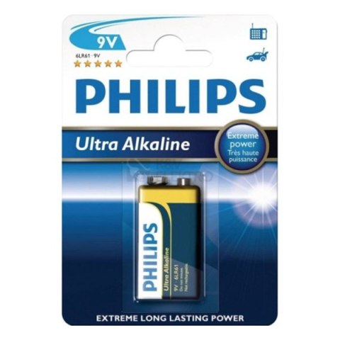 PHILIPS ULTRA Jednorazowa alkaliczna baterie 9V, 1-pack