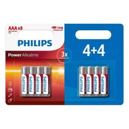 PHILIPS Jednorazowa alkaliczna baterie AAA, 8-pack