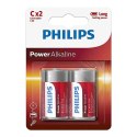 PHILIPS Jednorazowa alkaliczna baterie C, 2-pack