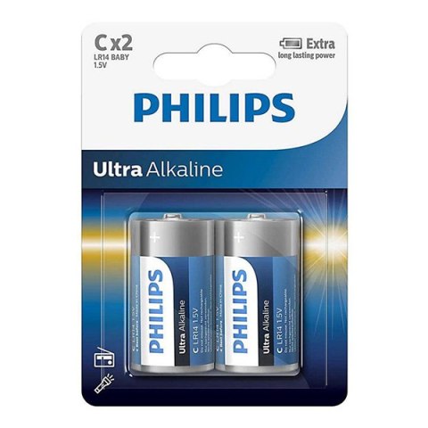 PHILIPS ULTRA Jednorazowa alkaliczna baterie C, 2-pack