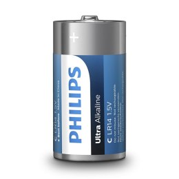 PHILIPS ULTRA Jednorazowa alkaliczna baterie C, 2-pack