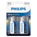 PHILIPS ULTRA Jednorazowa alkaliczna baterie D, 2-pack