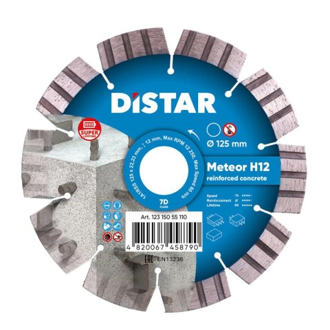 DISTAR TARCZA DIAMENTOWA METEOR H12 125 x 2,2/1,3 x 12 x 22,23