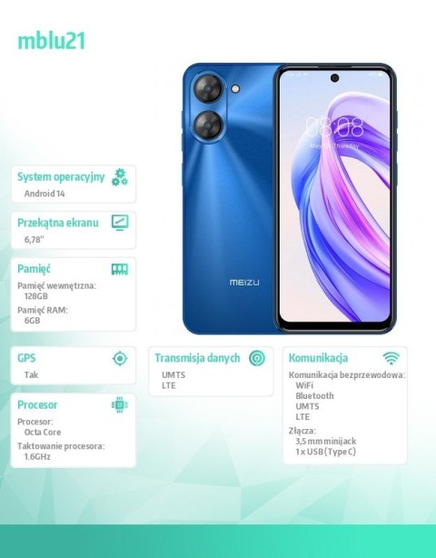 Smartfon Mblu 21 6 GB / 128 GB Niebieski