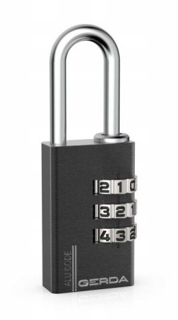 KŁÓDKA PAŁĄKOWA ALUMINIOWA SZYFROWA 3 DYSKI KAS S20 CZARNA