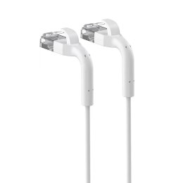 Patchcord kat.6a U/FTP 1Gbps miedź kabel sieciowy skrętka, łamana końcówka 5m biały