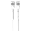 Patchcord kat.6a U/FTP 1Gbps miedź kabel sieciowy skrętka, łamana końcówka 5m biały