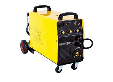 PÓŁAUTOMAT SPAW.INV. MIG 200/2 MMA KN IGBT 230/400V 200A/60% MB15/3, PODWOZIE,DIGIT/REG/IND,MMAR,GP25, kableMMA(OS25)-2m, D100/D