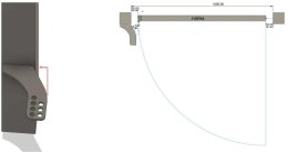 Uchwyty MOD.80/12/36 na słupek do napędów z otworami 12mm: CAME, FAAC, Genius, Proxima itd.