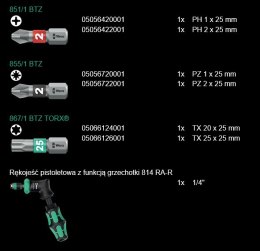 KRAFTFORM KOMPAKT PISTOL RA-R 2, 13 CZĘŚCI