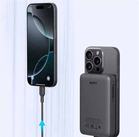 PB-MS04 Gray Qi2 MagSafe PowerBank 10000mAh 20W PD