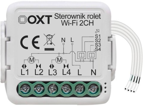 Moduł OXT mini sterownik 2 rolety WiFi TUYA T228