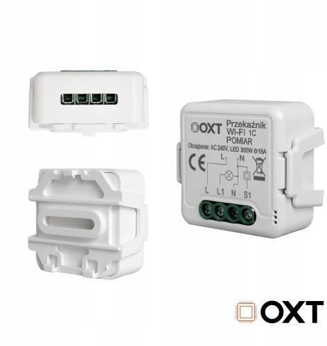 Moduł OXT przekaźnik 1 obwód pomiar 16A WIFI TUYA T220P