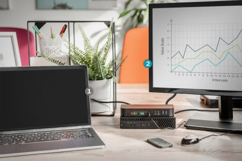 Przełącznik KVM 2 portowy, 2x HDMI IN, 1x HDMI OUT, 2x USB A, 1x Audio, 4K x 2K 60Hz, IN&OUT