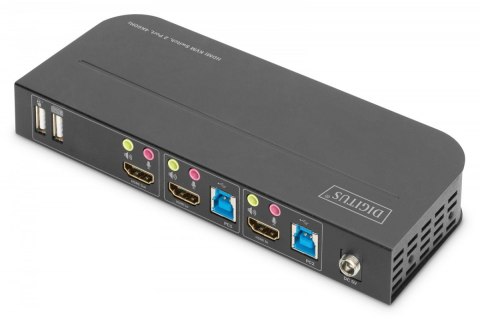Przełącznik KVM 2 portowy, 2x HDMI IN, 1x HDMI OUT, 2x USB A, 1x Audio, 4K x 2K 60Hz, IN&OUT