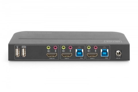 Przełącznik KVM 2 portowy, 2x HDMI IN, 1x HDMI OUT, 2x USB A, 1x Audio, 4K x 2K 60Hz, IN&OUT