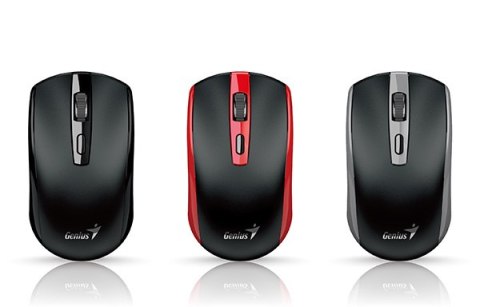 Genius ECO-8150 Mysz bezprzewodowa, czarno-czerwona, 1200DPI