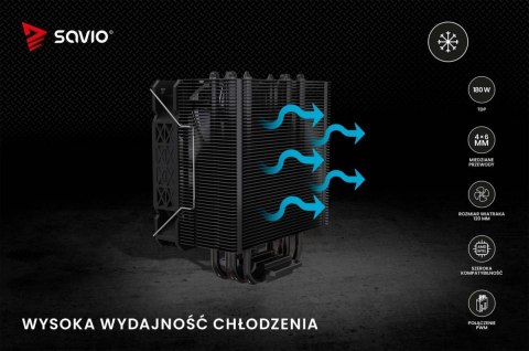 Chłodzenie procesora CPU Vortex X2 Black
